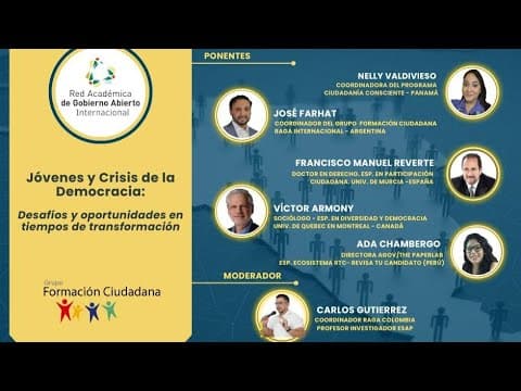 Conversatorio RAGA: Jóvenes y crisis de la democracia